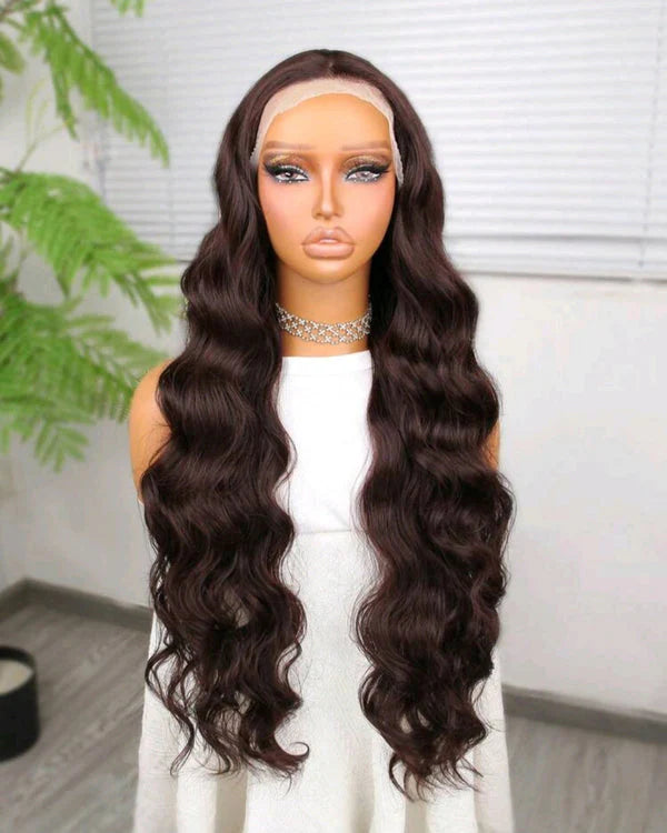 Heat Resistant Front Lace Wig (human blend) 30 inch