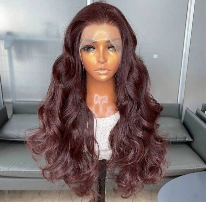 Long Body Wave Glueless Kanekalon Wig (human blend) 22 inch