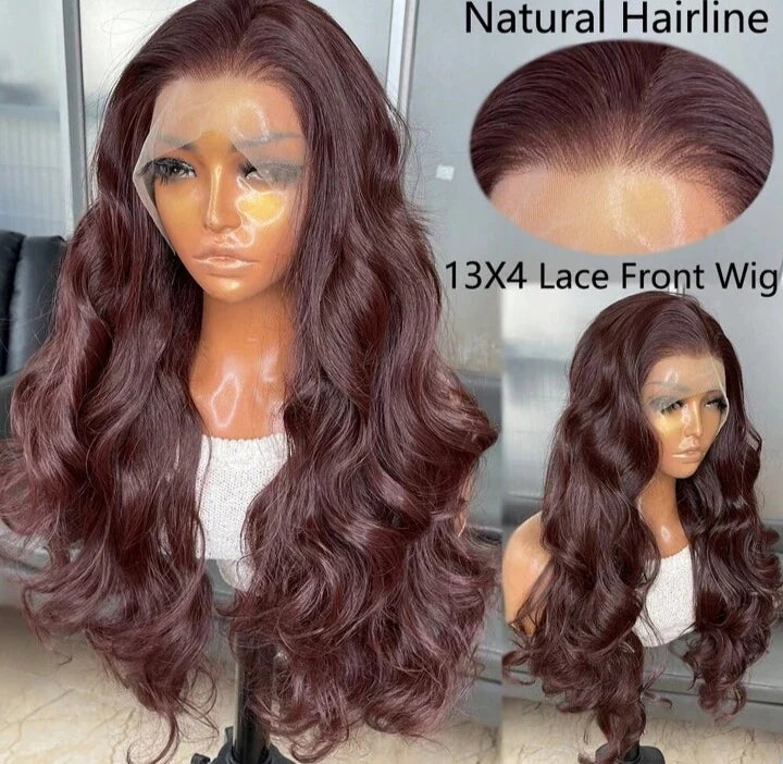 Long Body Wave Glueless Kanekalon Wig (human blend) 22 inch